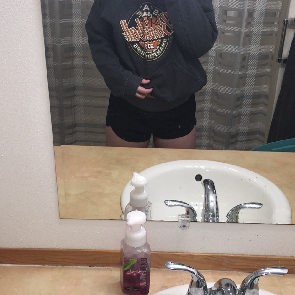 Shorts and hoodie